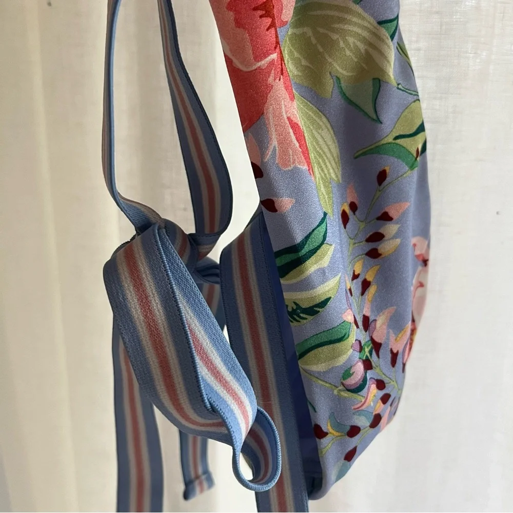 Zimmermann sz 1 Bellitude Floral Swimsuit Bikini Top Cornflower Blue